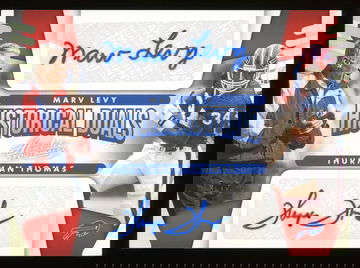 2021 Panini Absolute Marv Levy Thurman Thomas Historical Duals Auto 