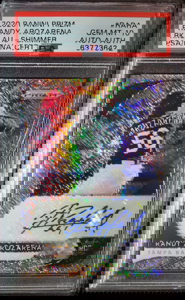 2020 Panini Prizm Randy Arozarena #RARA FOTL Shimmer Autograph #2/7