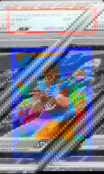 2020 JUSTIN HERBERT OPTIC BLUE SCOPE PSA 9