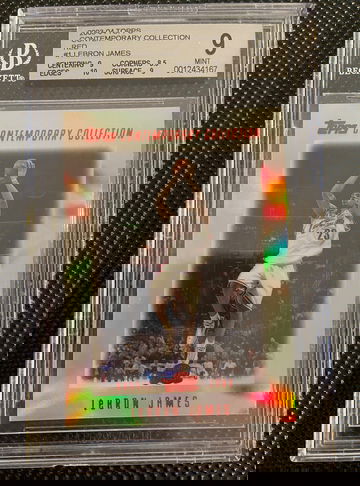 2003-04 Topps Contemporary Lebron James Red Refractor /225 BGS 9!