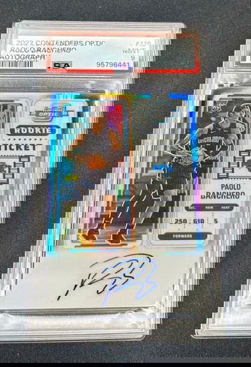 2022 Paolo Banchero Panini Contenders Optic Silver Prizm Rookie Ticket Auto PSA 9 #118 Autograph