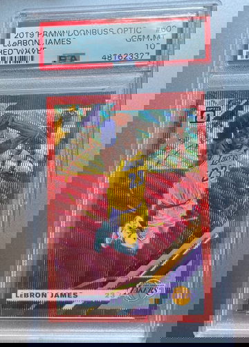Lebron James 2019 Optic Red Wave PSA 10