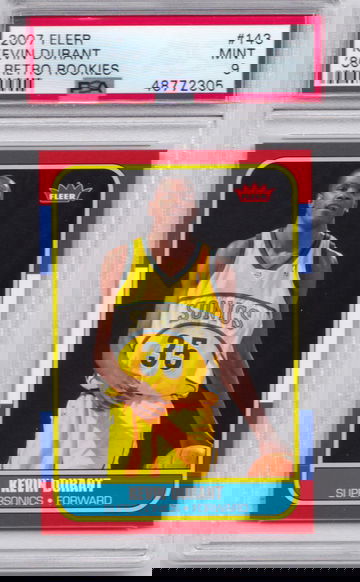 Kevin Durant 2007 Fleer '86 Retro Rookies PSA 9