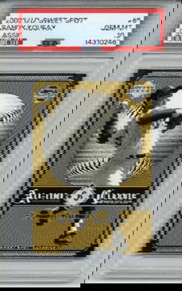2002 UPPER DECK SWEET SPOT CLASSIC #6 SANDY KOUFAX CARD DODGERS PSA 10 LOW POP