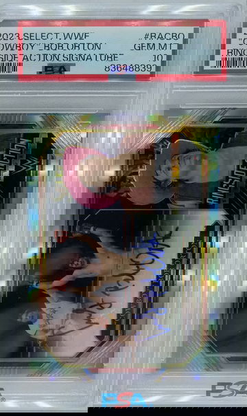 2023 Panini Select WWE "Cowboy" Bob Orton Ringside Action Signature Silver #RA-CBO