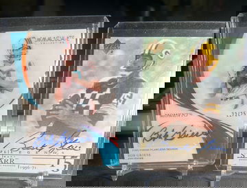 HALL OF FAME 2001 BART STARR & 2019 BOB GRIESE AUTO