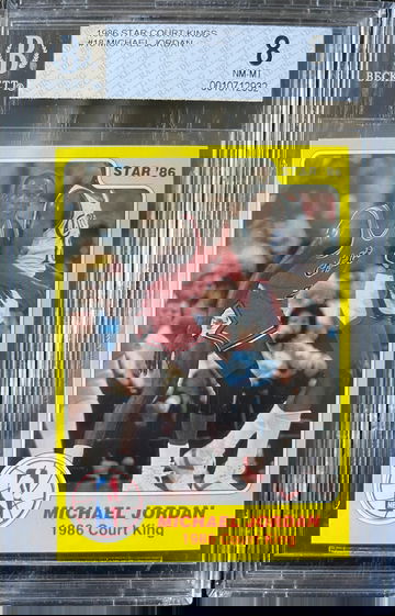 1986 Star Court Kings # 18 Michael Jordan BGS 8 NM-MT