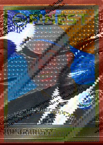 1995-96 TOPPS FINEST ROOKIE KEVIN GARNETT # 115 HOF