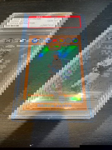 2008 Topps Chrome Derek Jeter Copper Refractor PSA 10 /599