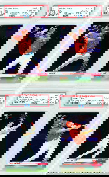 2019 Topps Now Future Award Winner Chrome Complete Set Mike Trout MT1-MT10