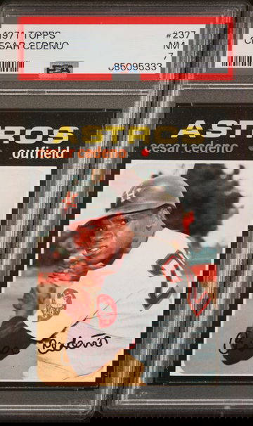 1971 Topps Cesar Cedeno PSA 7 NM Rookie Card RC