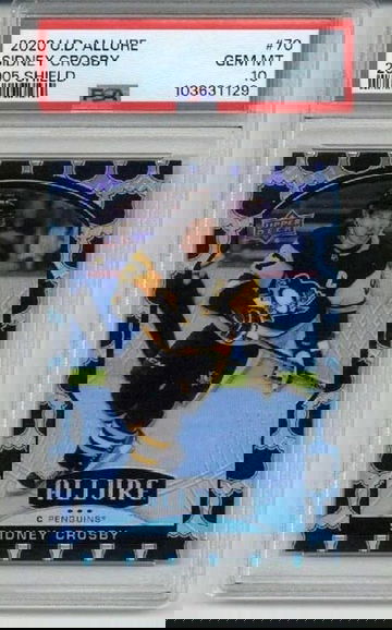 2020 UPPER DECK ALLURE 2005 SHIELD #70 SIDNEY CROSBY CARD PENGUINS PSA 10