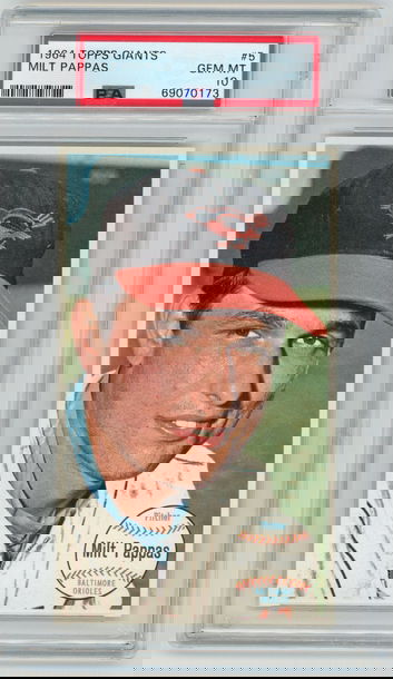 1964 Topps Giants (Now Retired)#3 PSA Registry Set Break #5 Milt Pappas PSA 10