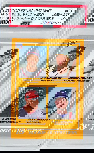 2018 Topps On Demand Soto Acuna Fowler Verdugo PSA 10