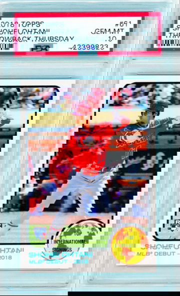 2018 Topps Throwback Thursday #61 Shohei Ohtani PSA 10 GEM MINT!