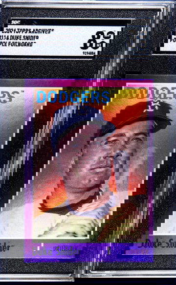 2024 Topps Archives #114 Duke Snider Purple Foilboard SGC 8