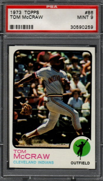 1973 Topps #86 Tom McGraw PSA Mint 9