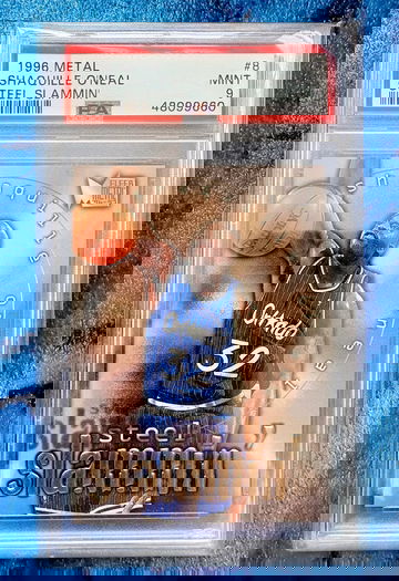 1996 FLEER METAL SHAQUILLE O'NEAL STEEL SLAMMIN' #8 PSA 9