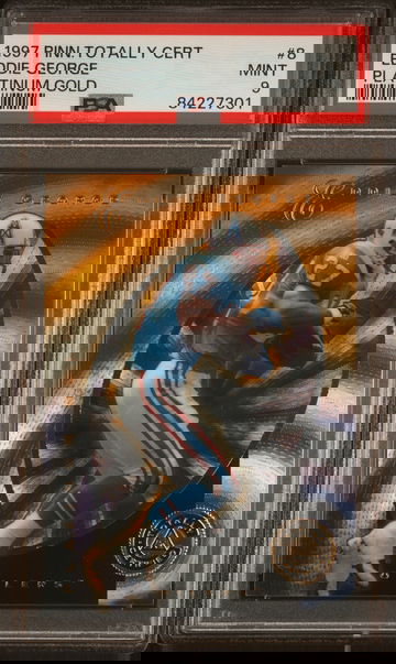 1997 Pinnacle Totally Certified Platinum Gold Eddie George #8 /30 PSA 9