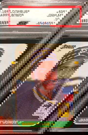 Barry Bonds 1987 Donruss PSA 10