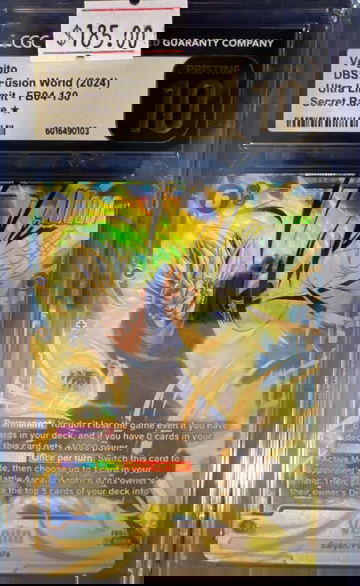 Vegito 2024 Bandai DBS Fusion World Ultra Limit - FB04-130 Secret Rare* CGC 10 Pristine