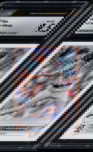 2022 Topps Series 1 Matt Manning RC #31 CSG 9.5 Mint+ Detroit Tigers