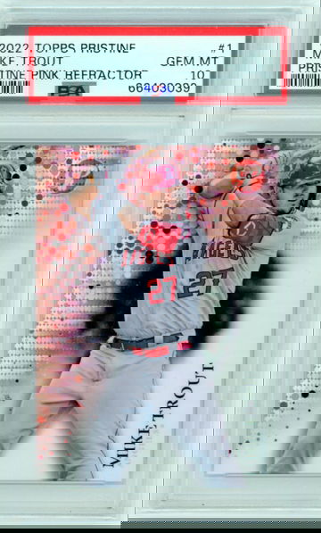 2022 Topps Pristine #1 Mike Trout Pristine Pink Refractor PSA 10 GEM MINT!!