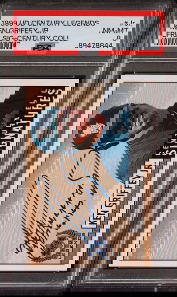 1999 UD Century Legends Epic Signatures Gold Auto /100 SSP Ken Griffey Jr PSA 8 NM-MT