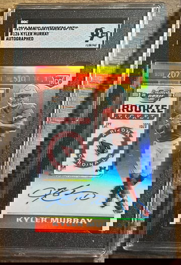 2019 Kyler Murray Panini Contenders Optic Silver Prizm Rookie Ticket Auto SGC 9 #126 RC Autograph