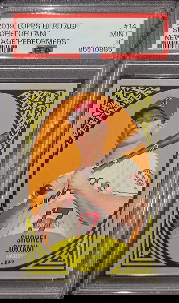 2019 Topps Heritage Shohei Ohtani New Age Performers PSA 9