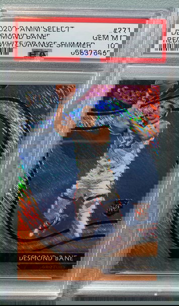 2020-21 Select Desmond Bane Red White Orange Shimmer Courtside Prizm RC