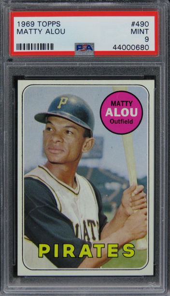 1969 Topps Matty Alou #490 PSA 9 MINT