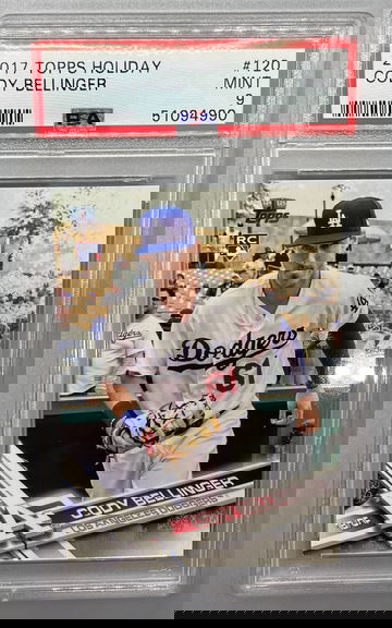 2017 Topps Holiday Cody Bellinger Rookie Dodgers PSA 9