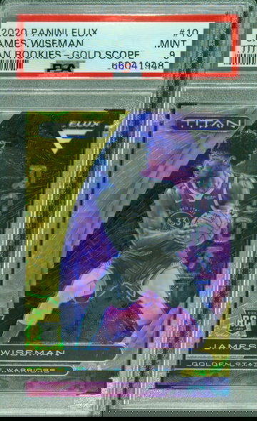 2020-21 Panini Flux James Wiseman GOLD SCOPE 3/18 Titan Rookies PSA 9 Mint RC SP