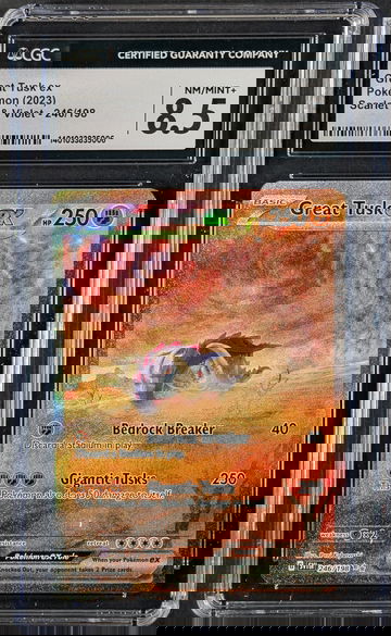 Pokemon Great Tusk EX CGC 8.5