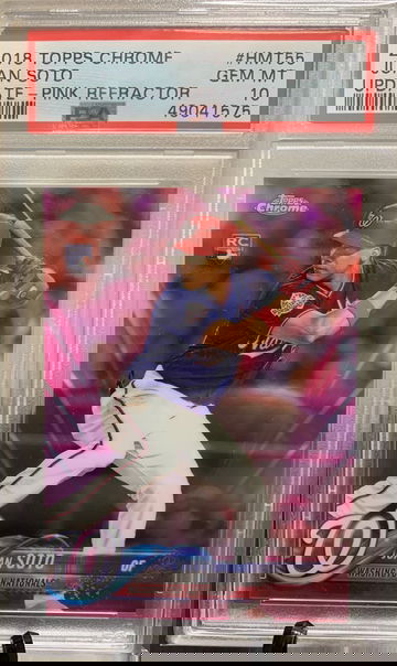 2018 Topps Chrome Update Pink Refractor Juan Soto PSA 10