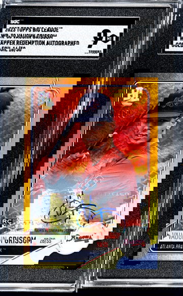 2023 Topps Big League #WR-30 Vaughn Grissom Wrapper Redemption /50 SGC 9