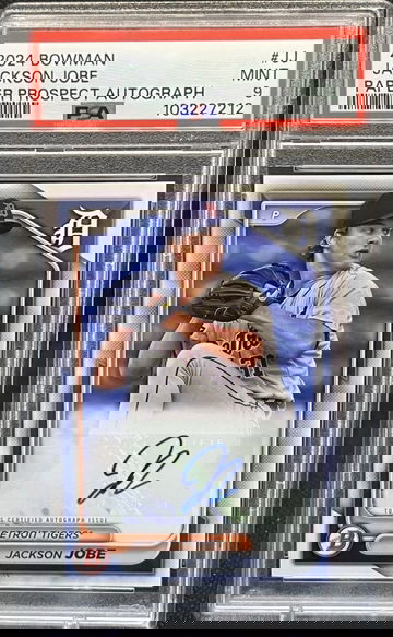 2024 Bowman #JJ Jackson Jobe Paper Prospect Autograph PSA 9