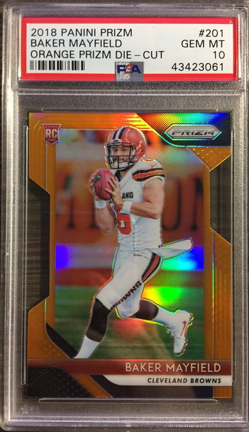 Baker Mayfield 2018 Prizm Orange /249 PSA 10
