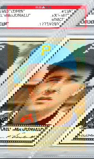 1952 Topps Bill MacDonald #138 PSA 6 (MC) P1287