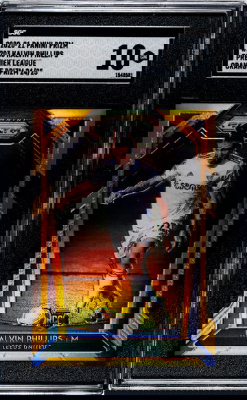 2020-21 Panini Prizm Premier League Kalvin Phillips #203 Orange Prizm SGC 10