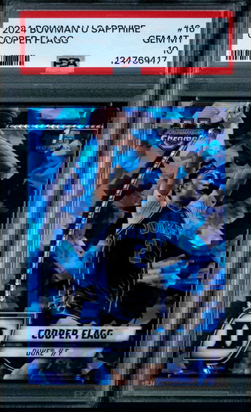 2024 COOPER FLAGG Bowman U Sapphire Rookie #16 PSA 10 RC