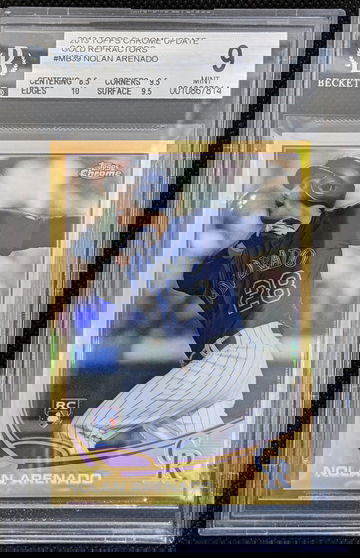 2013 Topps Chrome Update Nolan Arenado ROOKIE RC GOLD REFRACTOR /250 BGS 9