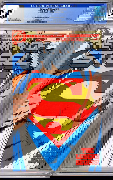 SUPERMAN THE MAN OF STEEL #1 CGC 9.8 SILVER LOGO SPECIAL COLLECTORS 1A DIRECT ED 1986