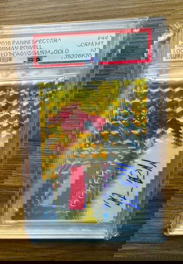 2016 Panini Spectra Norman Powell Locked In Patch Auto Gold /10 PSA 10 #44