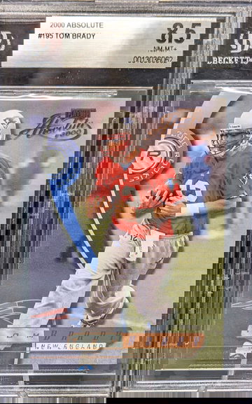 2000 playoff absolute Tom Brady #195 rookie card RC /3000 bgs 8.5