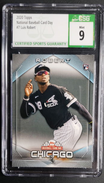 2020 National Trading Card Day #7 Luis Robert RC CSG 9 MINT