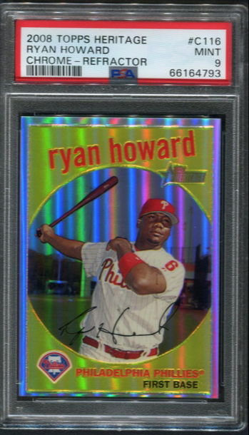 2008 Topps Heritage Ryan Howard #C116 PSA 9 - Chrome Refractor #/569