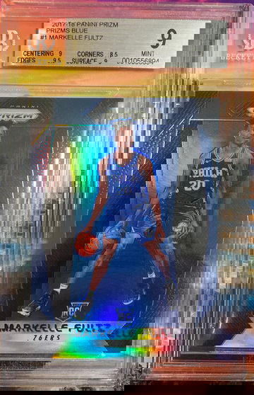 2017 #1 Markelle Fultz blue prizm /199 mint 9
