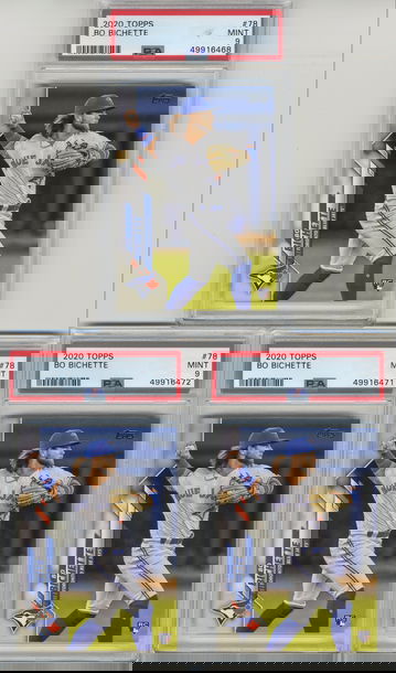 2020 Topps Series 1 Bo Bichette #78 Rookie RC PSA 9 x3